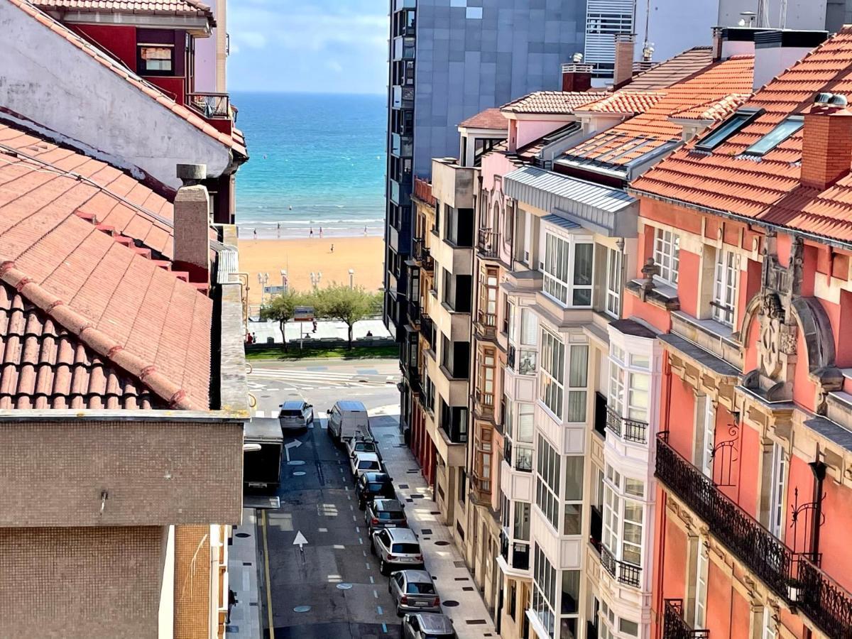 Апартаменти Atico Marques Vistas Al Mar - Garaje Opcional Хіхон Екстер'єр фото